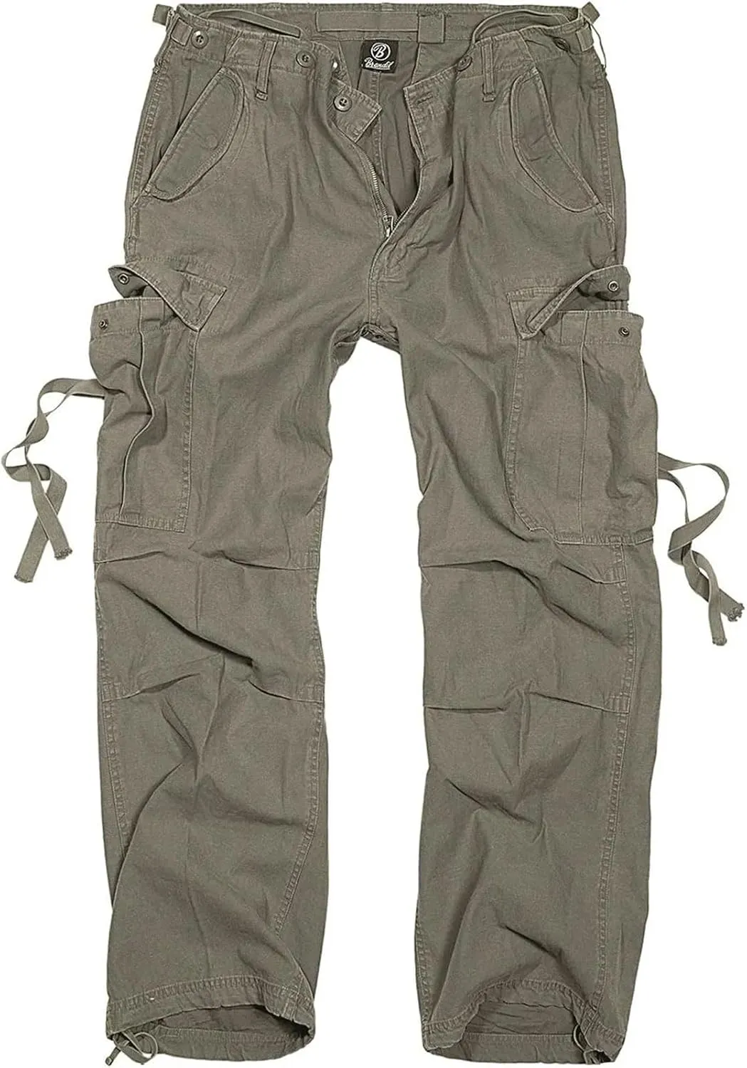Men's Cotton Loose-fit Vintage Washed Look Multi Pocket Casual Cargo