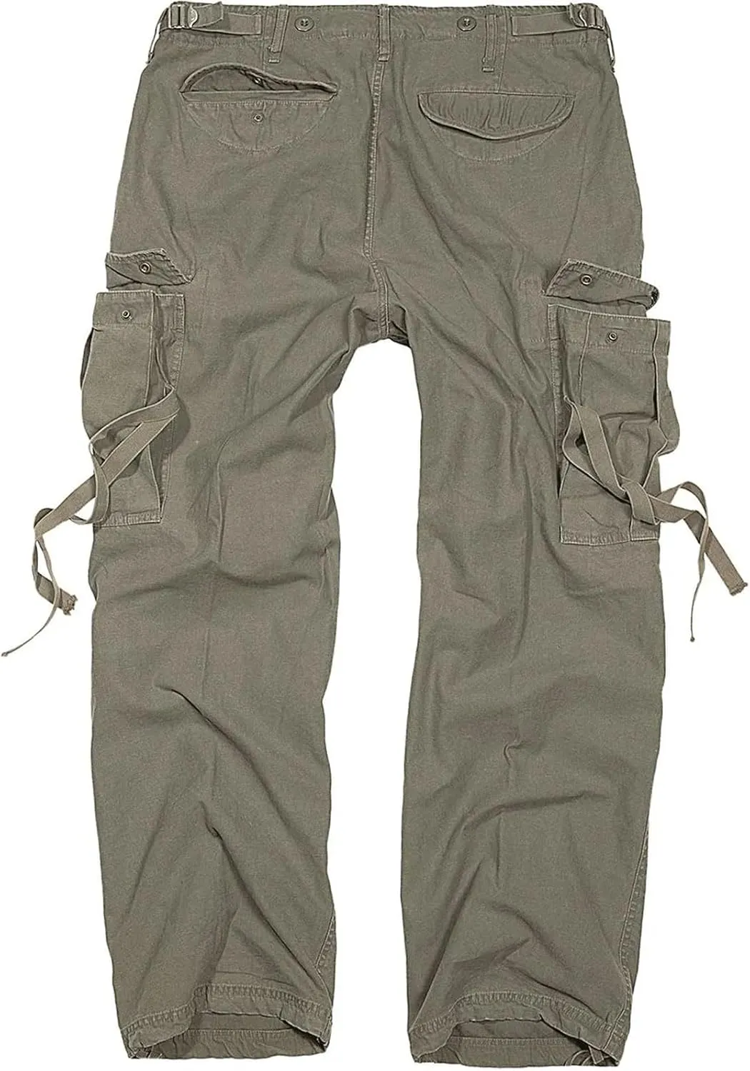 Men's Cotton Loose-fit Vintage Washed Look Multi Pocket Casual Cargo
