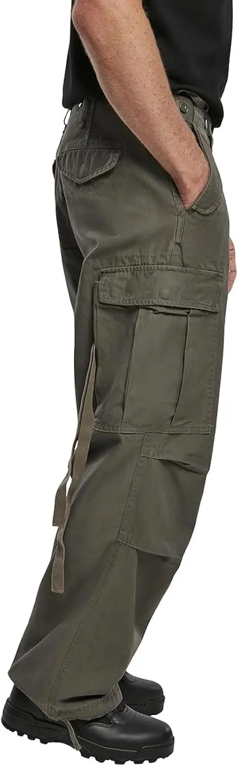 Men's Cotton Loose-fit Vintage Washed Look Multi Pocket Casual Cargo