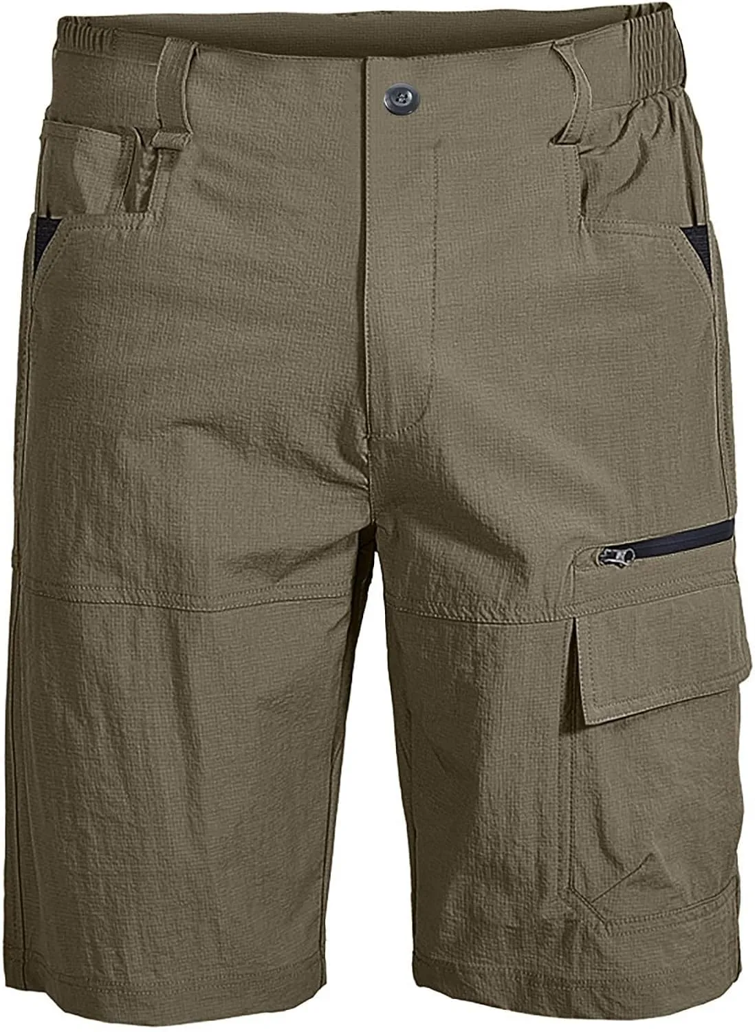 Men's Shorts Casual Cotton Buckle Zipper Multi Pocket Cargo Shorts 6 Inch Inseam Regular Big and Tall Work Shorts