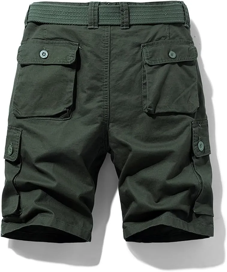 Men's Slim Fit Military Cargo Shorts Summer Multi Pockets Cotton Tactical Shorts