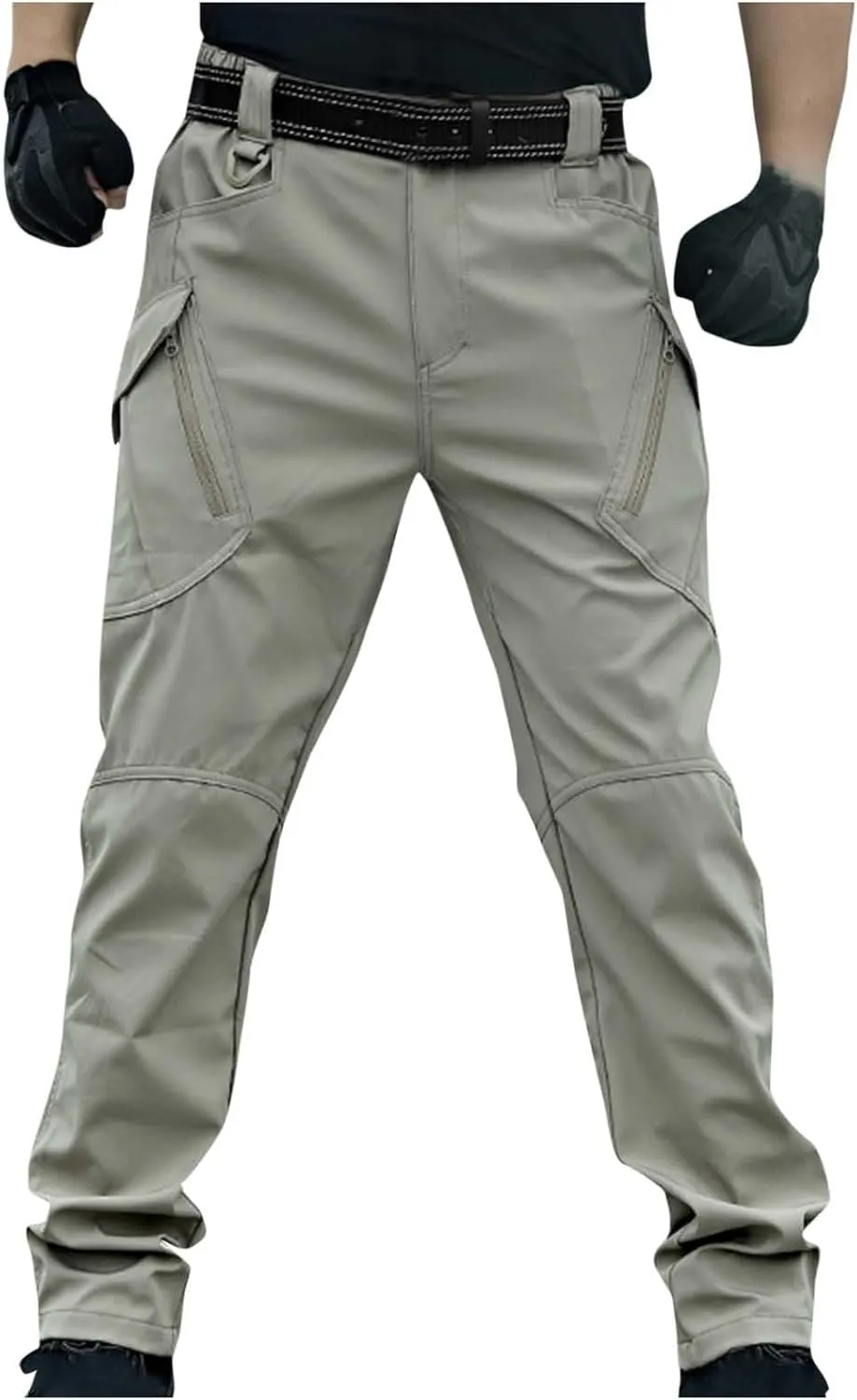Men's Tactical Cargo Pants Water Resistant Hiking Relaxed Fit Pants Combat Active Cargo Work Pants with Multi Pocket
