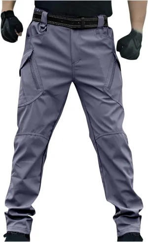 Men's Tactical Cargo Pants Water Resistant Hiking Relaxed Fit Pants Combat Active Cargo Work Pants with Multi Pocket