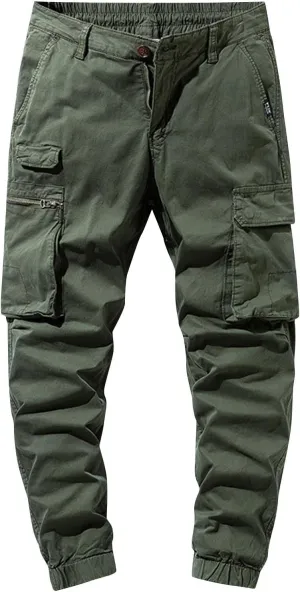 Men's Tactical Pants Waterproof Cargo Hiking Work Pants for Men Outdoor Active Construction Pants with Multi Pocket
