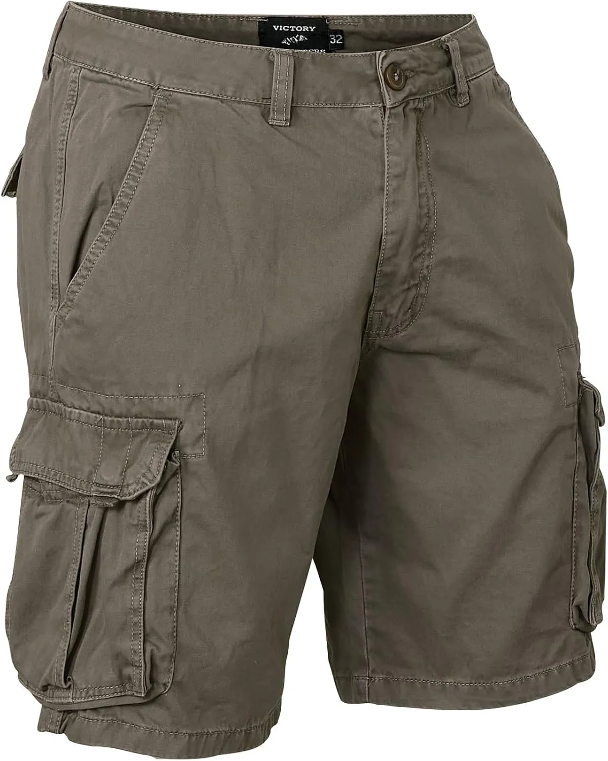 Men's Twill Cargo Shorts Cotton Lightweight Multi Pocket Casual Outdoor Hiking Shorts