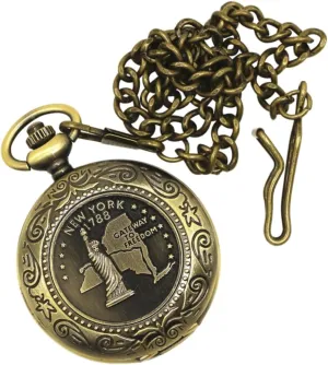 Metal Compass Pocket Watch Vintage Style Hiking Compass with Chain Outdoor Navigation Tool