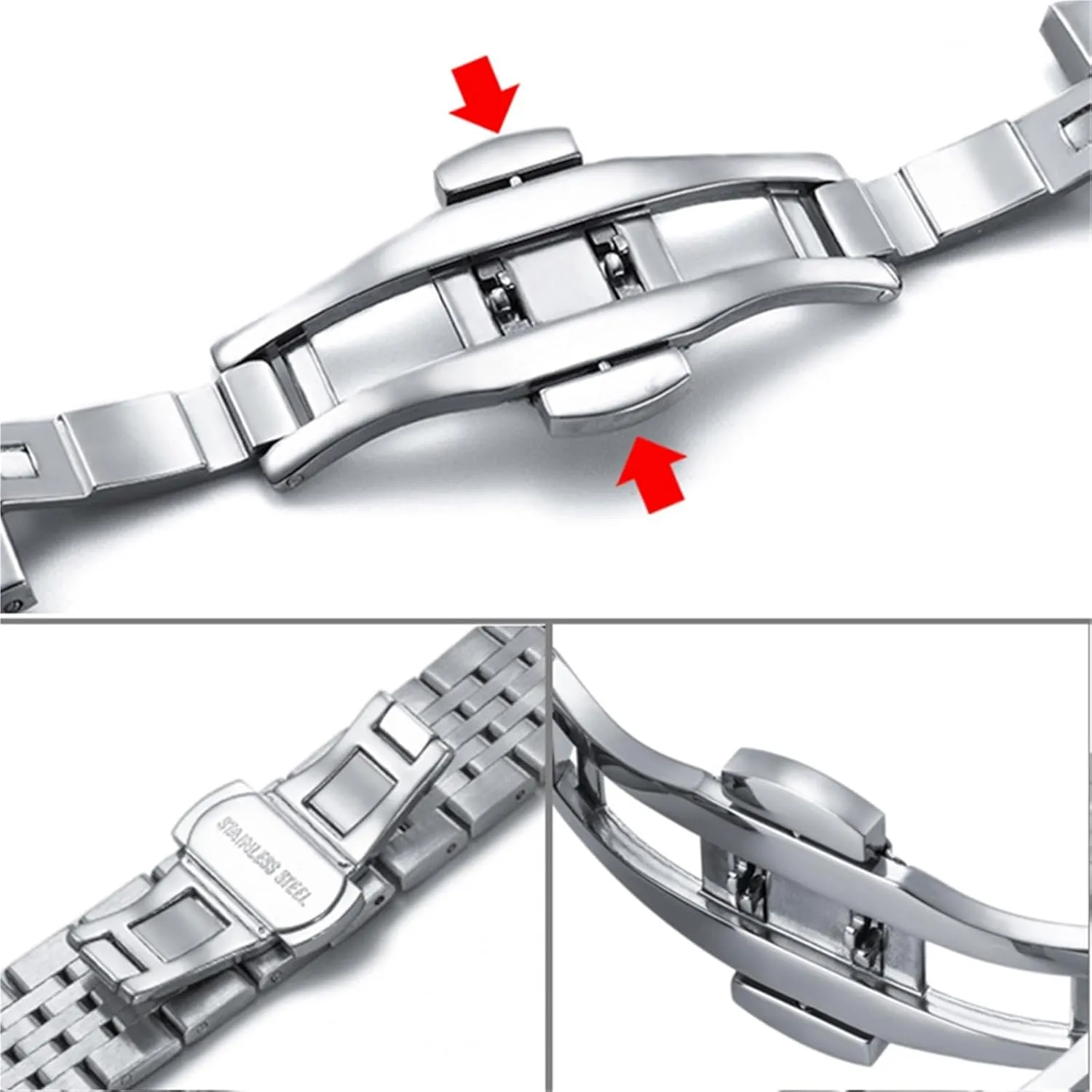 Metal Watch Strap Quick Release Watch Bands For Men Women 12 14 16 18 19 20 22 24mm Replacement Band
