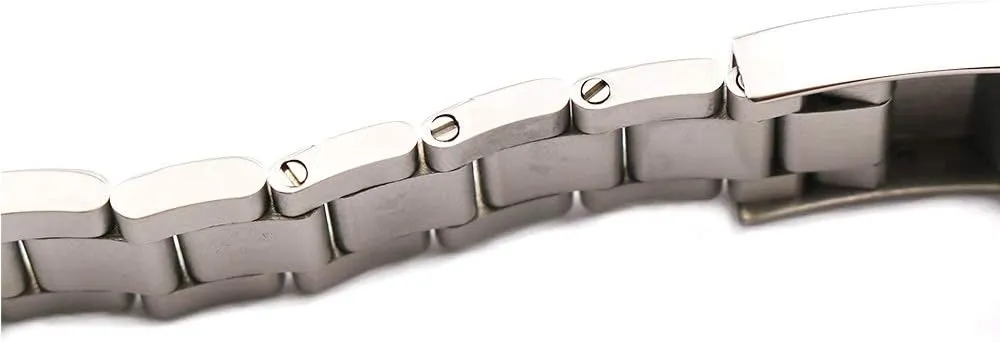Metal Watch Straps,Brushed Solid Quick Release Metal Watch Strap Men's sports strap 20mm 21mm Silver Brushed 316L Stainless Steel Watch Band Belt Strap Bracelets