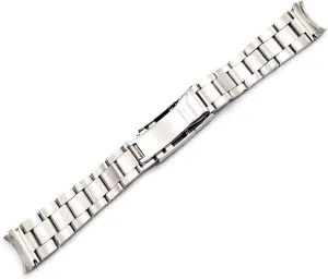 Metal Watch Straps,Brushed Solid Quick Release Metal Watch Strap Men's sports strap 20mm 21mm Silver Brushed 316L Stainless Steel Watch Band Belt Strap Bracelets
