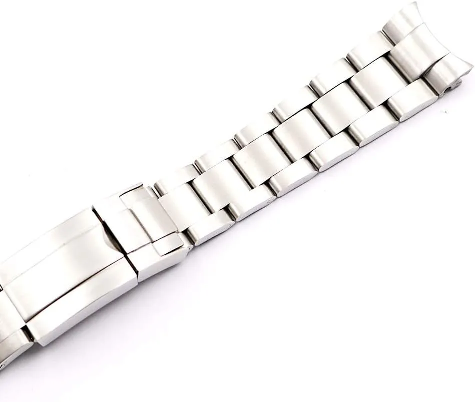 Metal Watch Straps,Brushed Solid Quick Release Metal Watch Strap Men's sports strap 20mm 21mm Silver Brushed 316L Stainless Steel Watch Band Belt Strap Bracelets