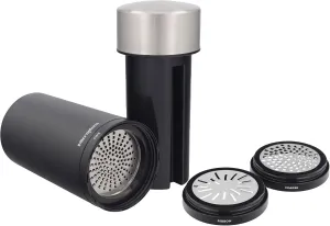 Microplane Universal Mill Stainless Steel Grater with a lid | Ideal for Cheese, Chocolate, Garlic, Nuts, Seeds, Coconut, and Spices | Precise and Easy to use Kitchen Tool | Made in USA