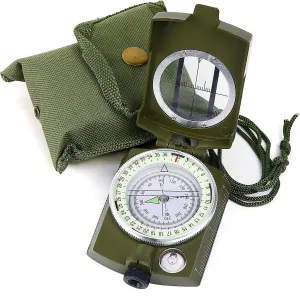 Military Compass, Hiking Compass With Carrying Bag, Professional Multifunction