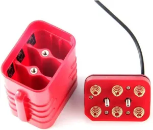MINCHEN Bike Light Batteries Pack Case, Waterproof Case for 6 x 18650, 8.4V Rechargeable Cycling Safety Battery Pack Case House Cover with DC and USB Interface for Cycling Bike Light Headlamp(Red)