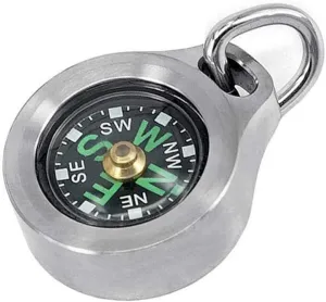 Mini Compass Luminous Design Outdoor Navigation Compass Tools for Camping Hiking and Other Outdoor Activities Durable (Gold) (Silver)