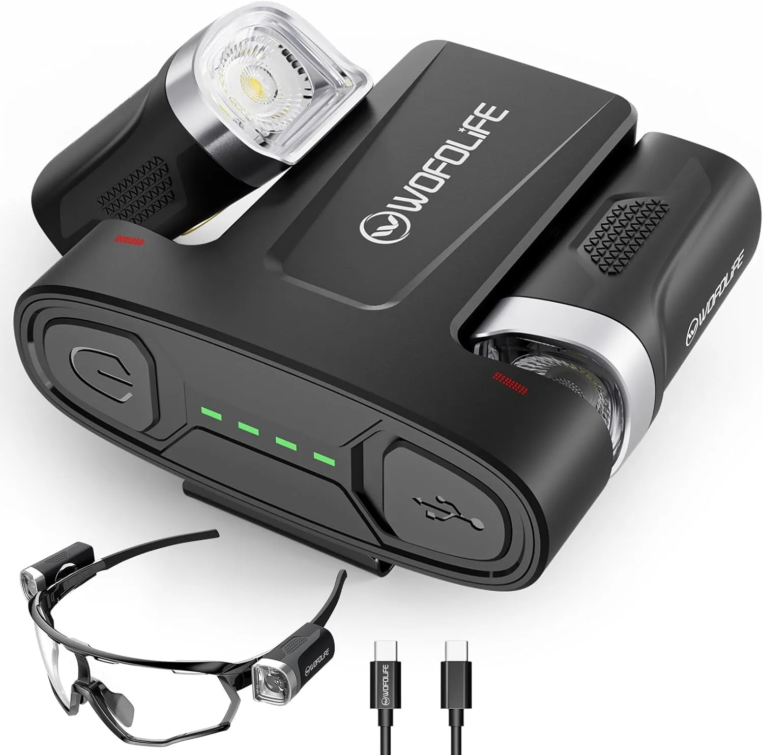 Mini Flashlight for Glasses, Rechargeable Headlamp Reading Book Light with 42.5H Runtime, 4 Modes, Portable Bright Waterproof Pocket Light for Reading, Repairing, Crafting, Knitting, Hiking