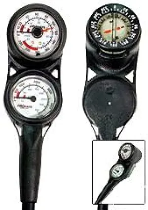 Mini Pressure, Depth, Compass Ultra Compact Console Italy for Scuba Diving Dive Diver Divers Gauges