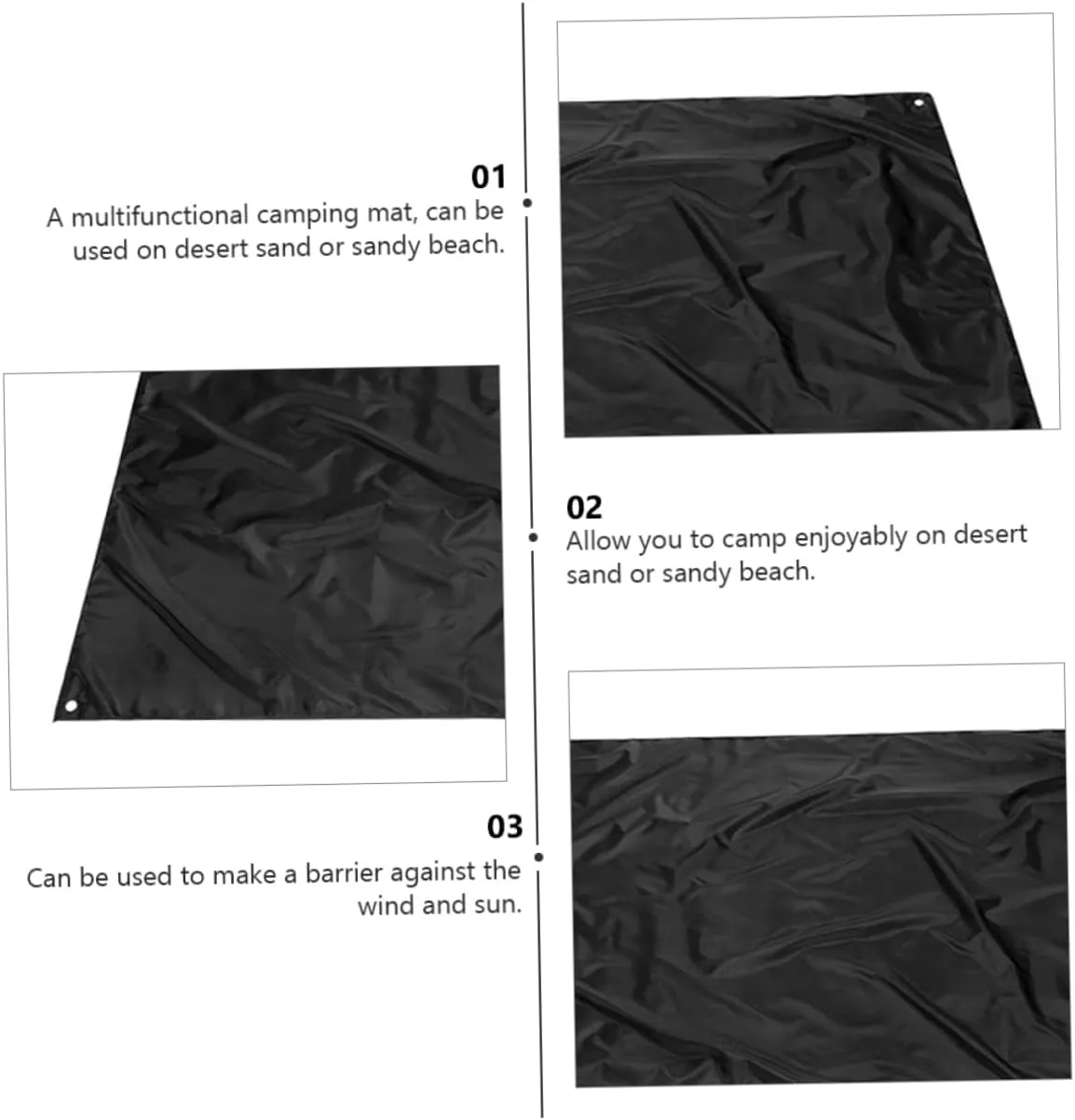 Mipcase 2-in-1 Camping Mat Tent Ground Tarp Waterproof Outdoor Picnic Mat Fade-Resistant for Hiking