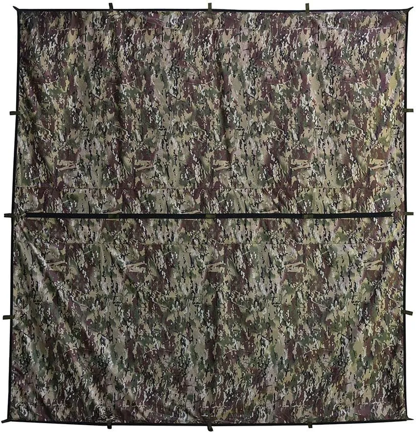 Mongrel EDT | The Original 10ft x 10ft Thermal Reflective Light Weight Water Proof Nylon Survival Tarp (Camouflage)