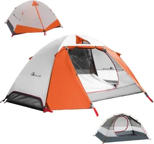 Moon Lence 2 Person Camping Tent Backpacking Tent | Portable Ultralight Waterproof Windproof Tent for 1 Person Hiking & Mountaineering | Double Layer