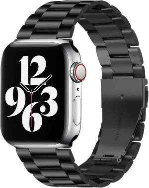 Moran Compatible with Apple Watch Band 38mm 40mm 41mm 42mm 44mm 45mm Stainless Steel Metal Wristband Adjustable Replacement Strap for iWatch Series 7 6 5 4 3 2 1 SE Men Women