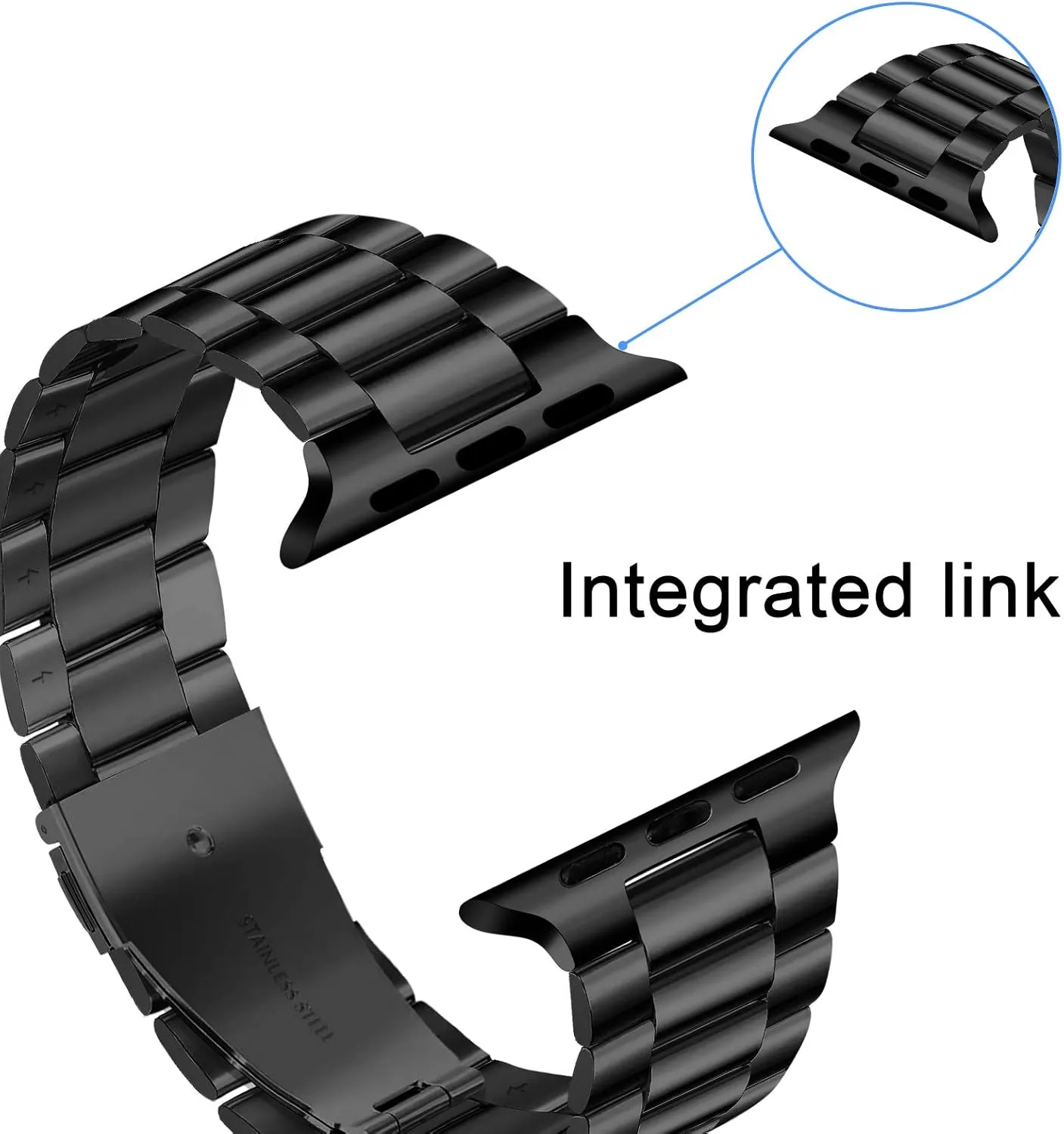Moran Compatible with Apple Watch Band 38mm 40mm 41mm 42mm 44mm 45mm Stainless Steel Metal Wristband Adjustable Replacement Strap for iWatch Series 7 6 5 4 3 2 1 SE Men Women