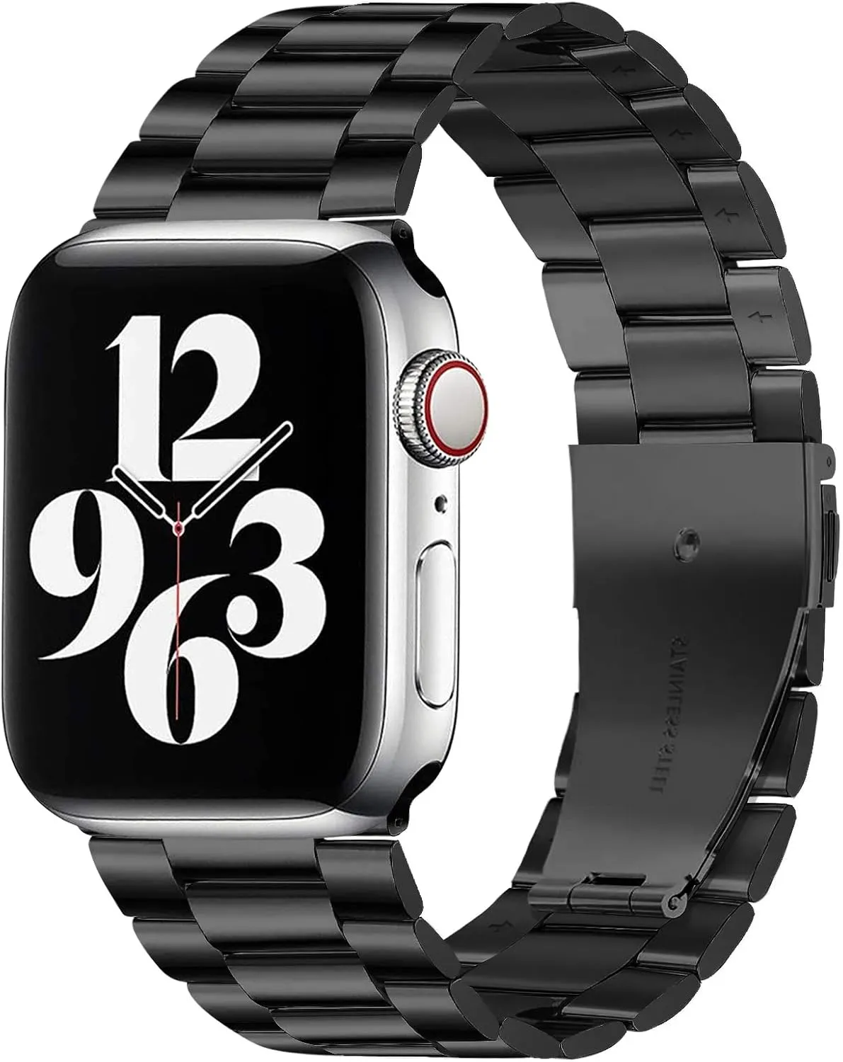Moran Compatible with Apple Watch Band 38mm 40mm 41mm 42mm 44mm 45mm Stainless Steel Metal Wristband Adjustable Replacement Strap for iWatch Series 7 6 5 4 3 2 1 SE Men Women