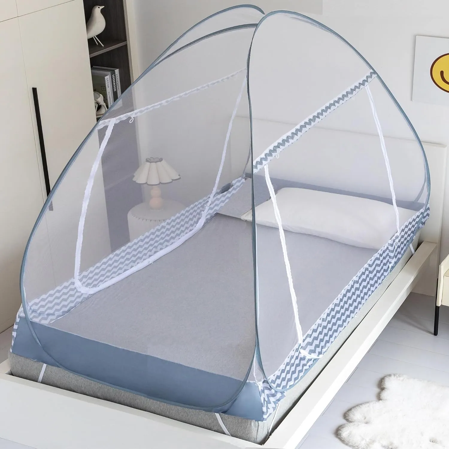 Mosquito Net Pop Up Ten,Folding Netting Bed Tent,Portable Mosquito Netting with Bottom,Bug Net,Canopy Outdoor,Camping Tent,Insect Screen,Ultralight,Folding Design,L79 x W47 x H55 inch