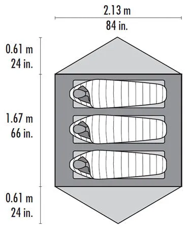 MSR Carbon Reflex Ultralight Tent - 3 Person