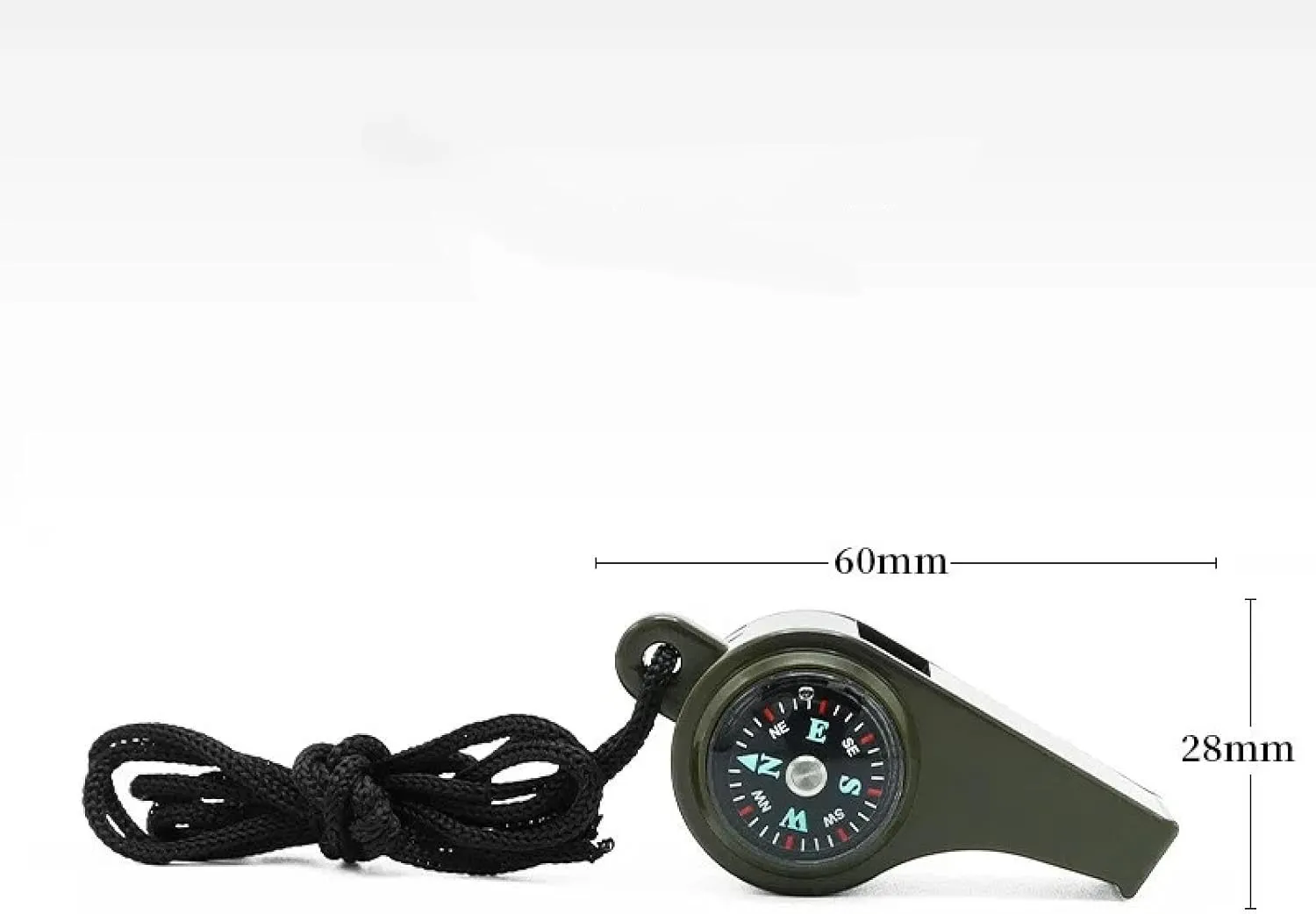 Multi-Function Outdoor Survival Whistle with Compass and Thermometer