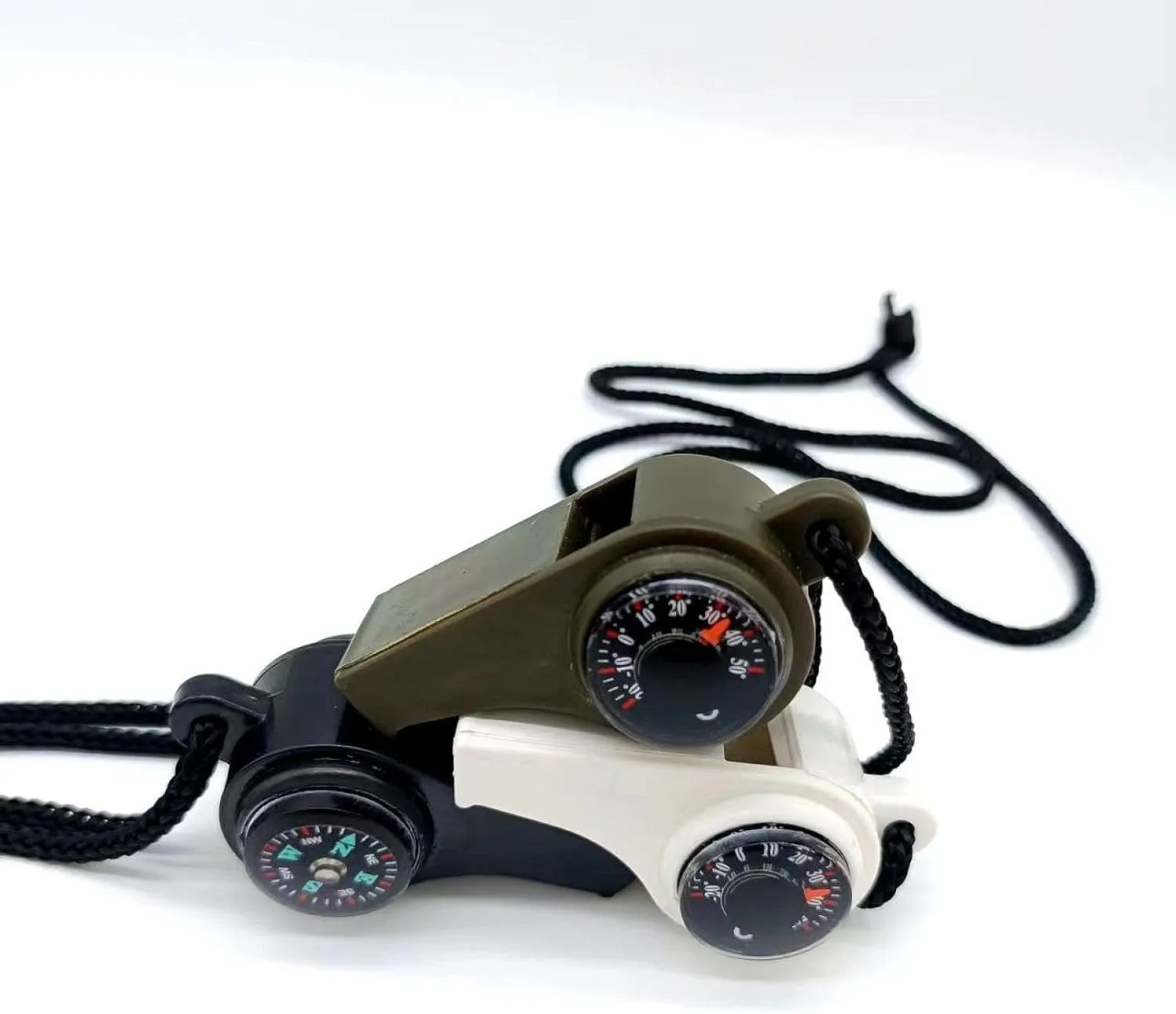 Multi-Function Outdoor Survival Whistle with Compass and Thermometer