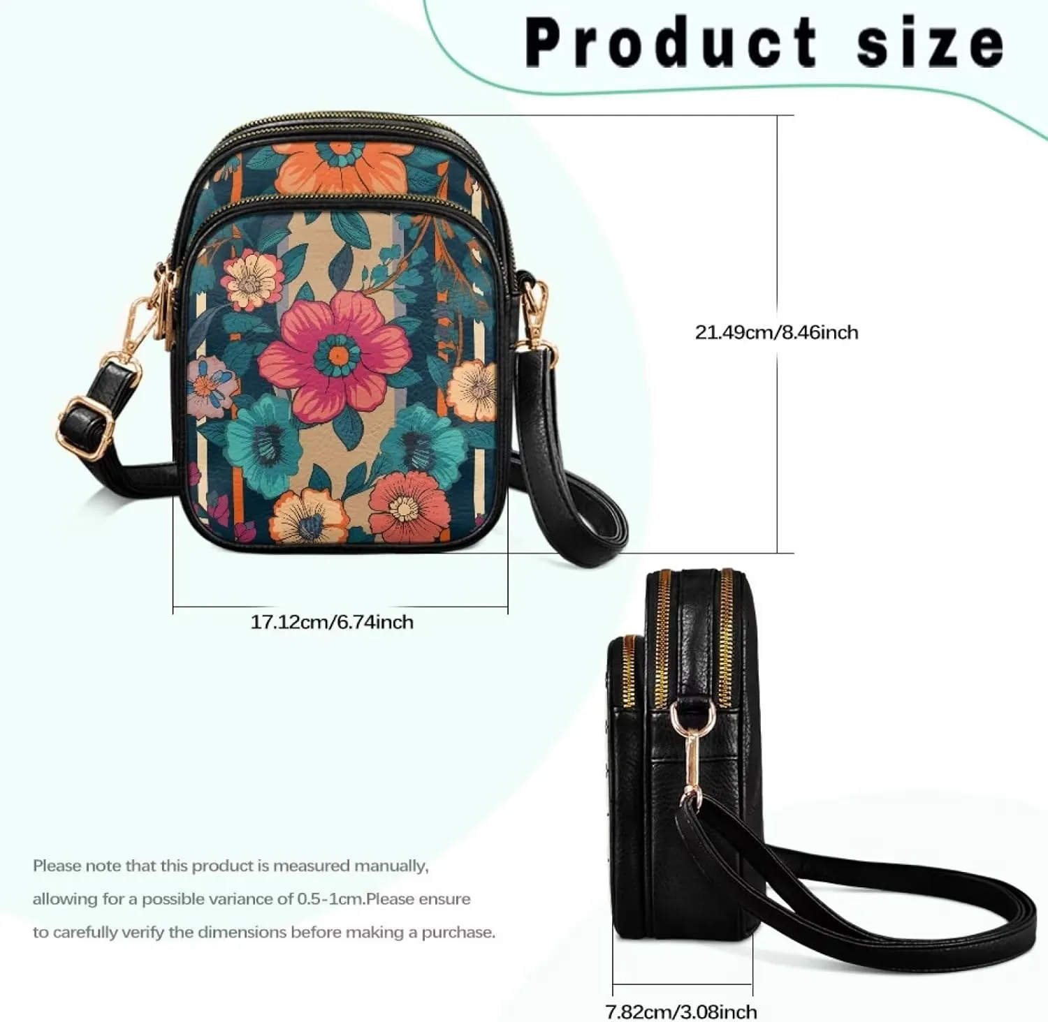 Multi Pocket PU Leather Casual Crossbody Bag for Women