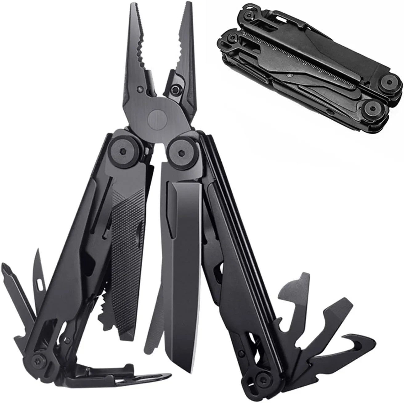 Multi-Purpose Pocket Knife Pliers Kit, Durable Stainless Steel hexagon socket screw for Survival, Camping, Hunting