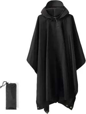 Multifunction Raincoats Poncho 3-in-1 Reusable Waterproof Raincoats Sunshades Tarp Tent Ground Sheet Mat with Carry Bag