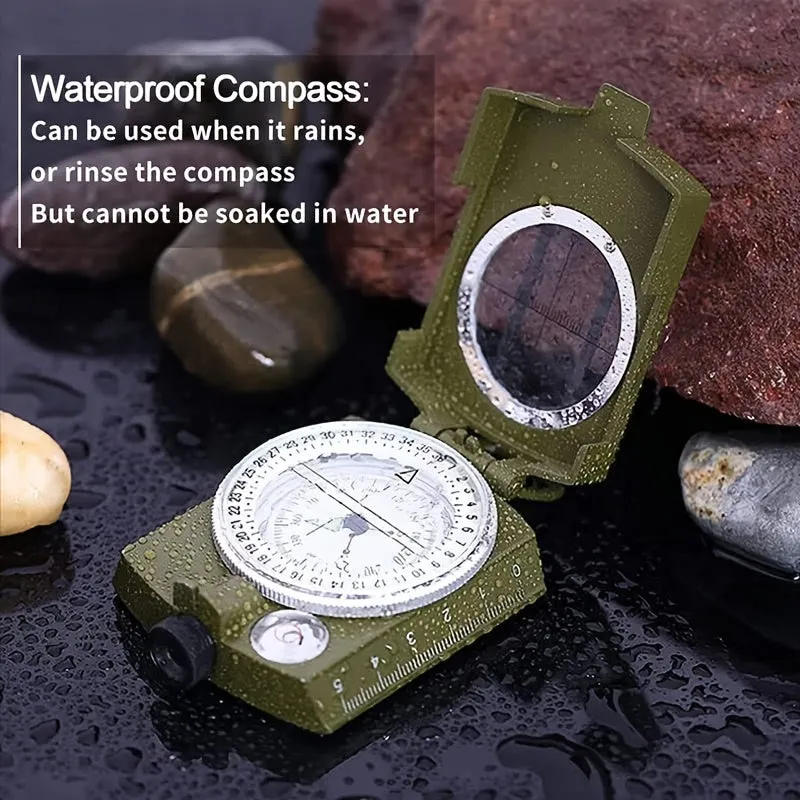 Multifunctional Compass with Lensatic Sighting for Hiking and Shakeproof