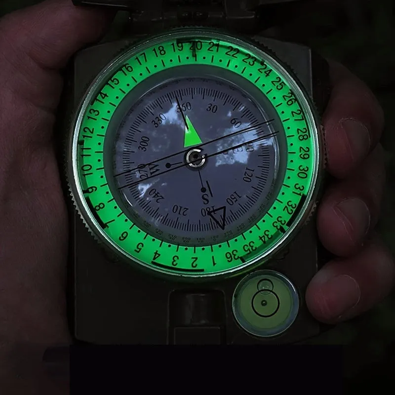 Multifunctional Compass with Lensatic Sighting for Hiking and Shakeproof