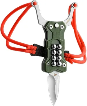 Multifunctional knife G10 Handle EDC Pocket Knife Practicality Folding Knife (Green)