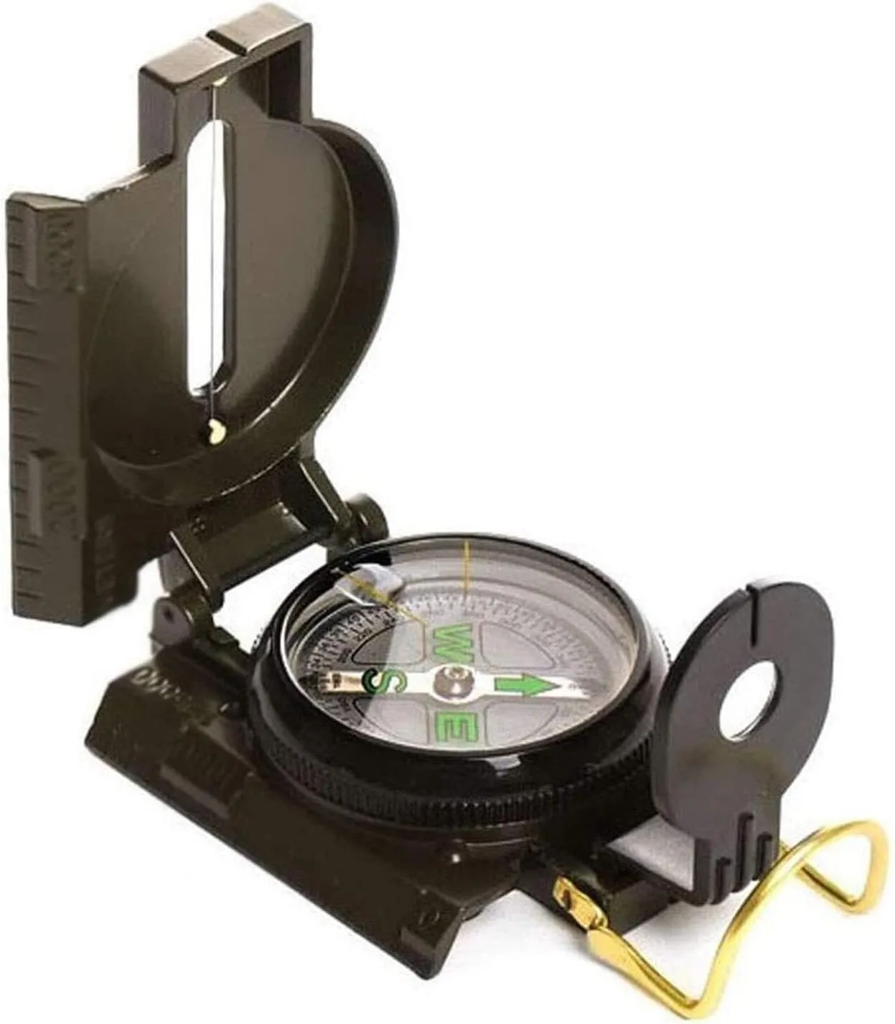 Multifunctional Military Compass – High Accuracy All-Metal Waterproof Compass with Bubble Level for Hiking, Camping, and Outdoor Activities