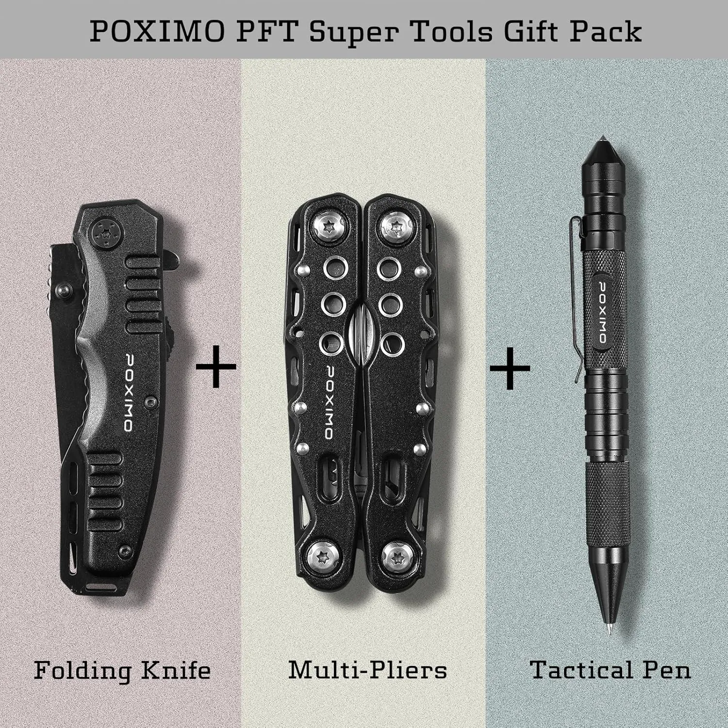 Multitools Gift Set "I LOVE YOU", Men Gifts 3 Items Pack with 14-In-1 Multi tool Pliers, Pocket Knife, Tactical Pen, Gifts for Men Women, Stocking Stuffers EDC, Survival Tools Set (I LOVE YOU)