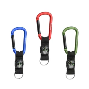 Munkees 8cm Carabiner w/ Strap and Compass