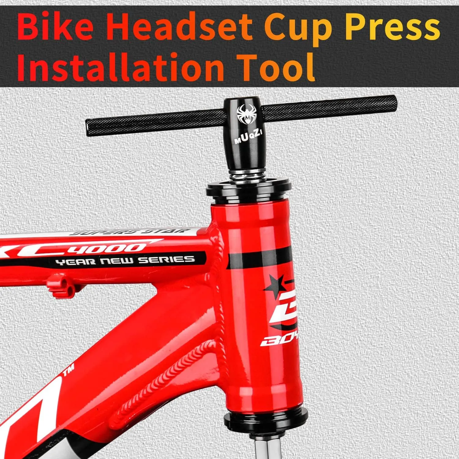 MUQZI Bottom Bracket Bearing Install Removal and Headset Press-in Tool MTB Road Bike Multifunction Tools Kit for BB86 BB30 BB92 PF30, Red