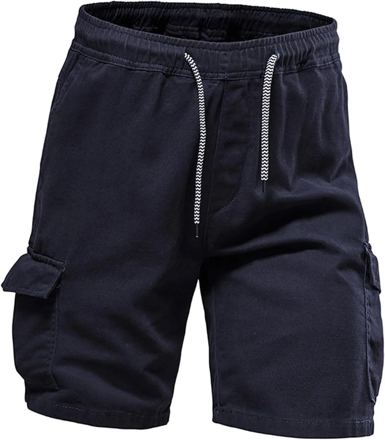 Muscularfit Cargo Shorts for Men 2024 Trendy Cotton Multi Pocket Tooling Shorts Casual Elastic Waist Drawstring Sport Shorts