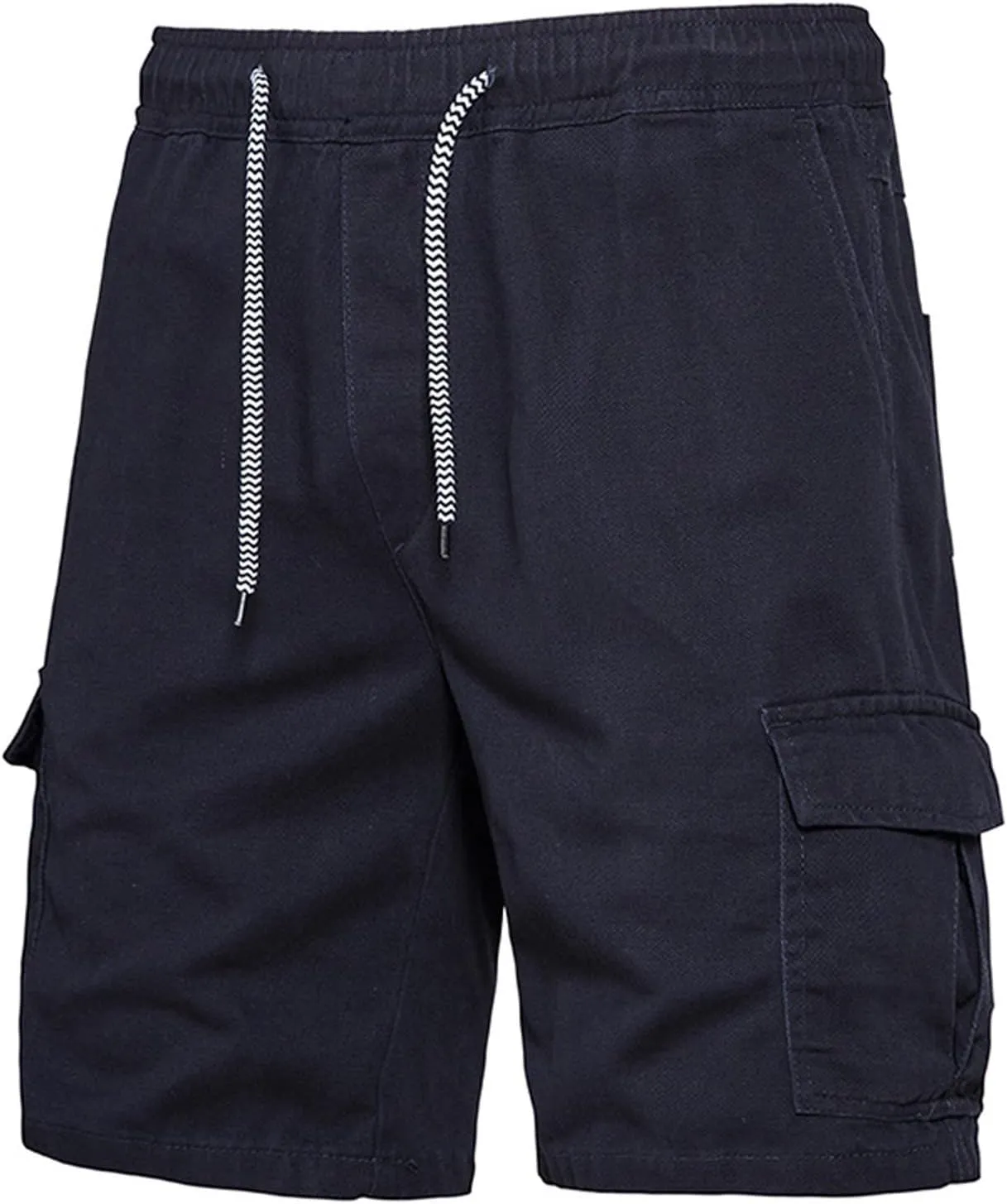 Muscularfit Cargo Shorts for Men 2024 Trendy Cotton Multi Pocket Tooling Shorts Casual Elastic Waist Drawstring Sport Shorts
