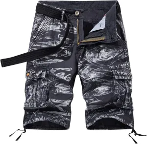 Muscularfit Cargo Shorts Men Regular Fit Camouflage Shorts Multi Pocket Camo Tooling Shorts Summer Casual Work Beach Shorts