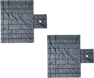 Mytee Products (2 Pack) Airbag/Parachute Fabric Black Ultra Light Lumber Tarp 24' x 27' (8' Drop) - 14 Oz Vinyl Lumber Tarps for Flatbed Truck & Trailer