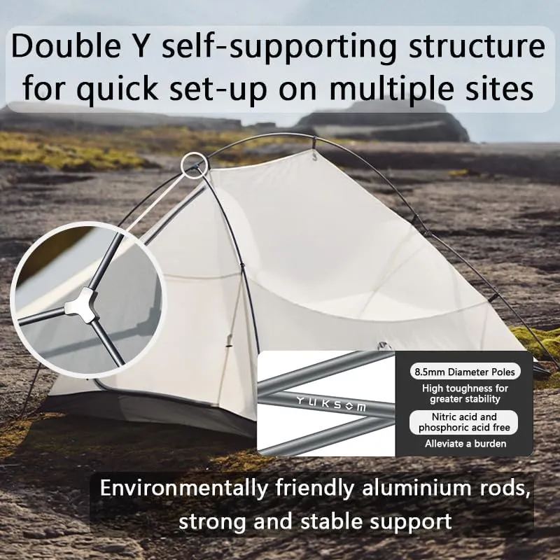Naturehike 2024 Cloud up Pro Tent, Upgrade Ultralight Tents,1.23kg/2.7lbs,Double 1 Person Tent,for Cycle Camping,Backpacking,Hiking,Self-Standing, Construction,Easy Set up