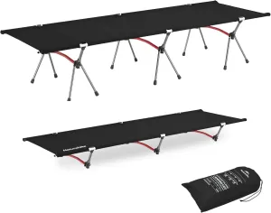 Naturehike ArmyWild Folding Camping Cot, Height Adjustable Ultralight Backpacking Cot, Portable Camping Bed for Camping Hiking Travel Home
