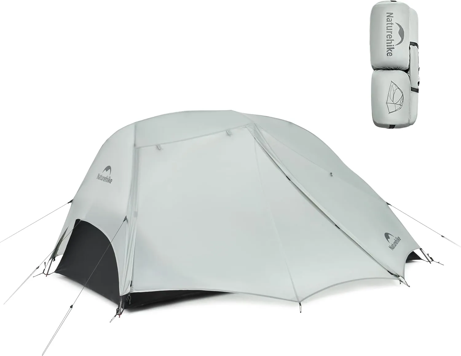 Naturehike Star River UL Lightweight 2 Person Tent for Camping 15D Ultralight Silicone Coated Fabric Weighs only 50.82oz Compact Storage Waterproof Double Canopy and Door Aluminum Pole Anti-mosqui