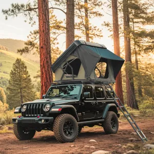 Naturnest Rooftop Tent Hard Shell, Easy to Use Extra Space 2-3 Person Camping Tent with LED Lighting, Waterproof Windproof UV Shade Privacy 4 Season Tent for Trucks, Jeeps, SUVs, Vans and Trailers
