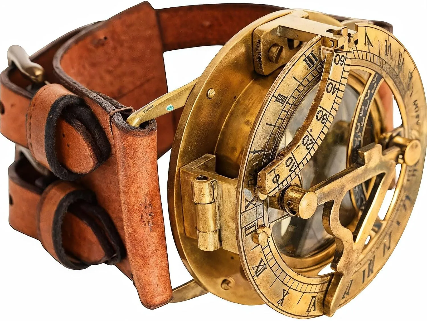 Nautical Brass Sundial Compass Vintage Wrist Compass London Anniversary Graduation for Kids and Adults
