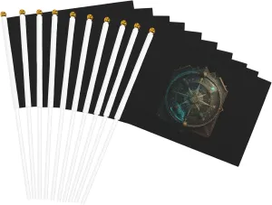 Nautical Sailing Compass Small Flags Big Pride 10-Pack Handheld Flags 5.5x8.2in